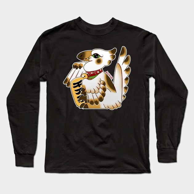 Maneki Neko in Gold & White Long Sleeve T-Shirt by alekivz